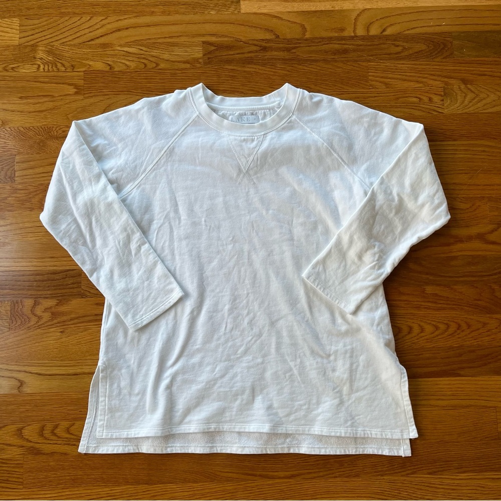 LAKE sweatshirt tunic white medium